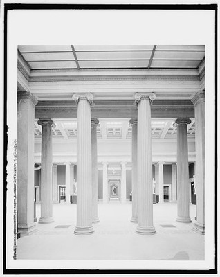 View across sculpture court, Albright Art Museum [i.e. Gallery], Buffalo, N.Y.
