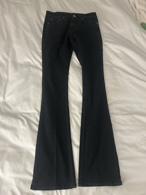 Serenade Mens Jeans 28/32 Skinny Fit Black Wash Stretch Distressed