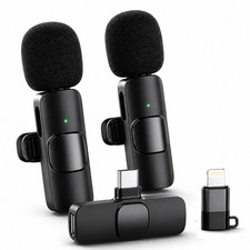 Lavalier Microphone Wireless Audio Video Recording Mini Mic For Android/iPhone