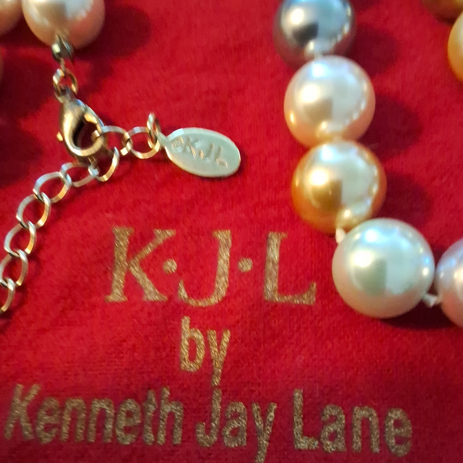 Kenneth Jay Lane KJL Multicolor Simulated Pearl B… - image 2