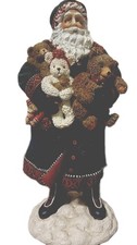 Teddy Bear Santa Figurine 6  Limited Edition  1133/3600