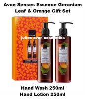Avon Senses Essence Geranium Leaf & Orange Hand Wash And Hand Lotion Gift Set