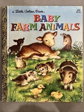 Vintage A Little Golden Book Baby Farm Animals 203-32 .89 1981 #2659