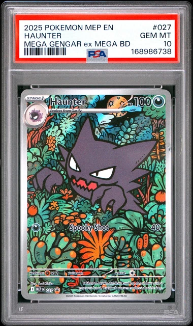 2025 POKEMON MEP EN-ME BLACK STAR PROMO #027 HAUNTER PSA 10