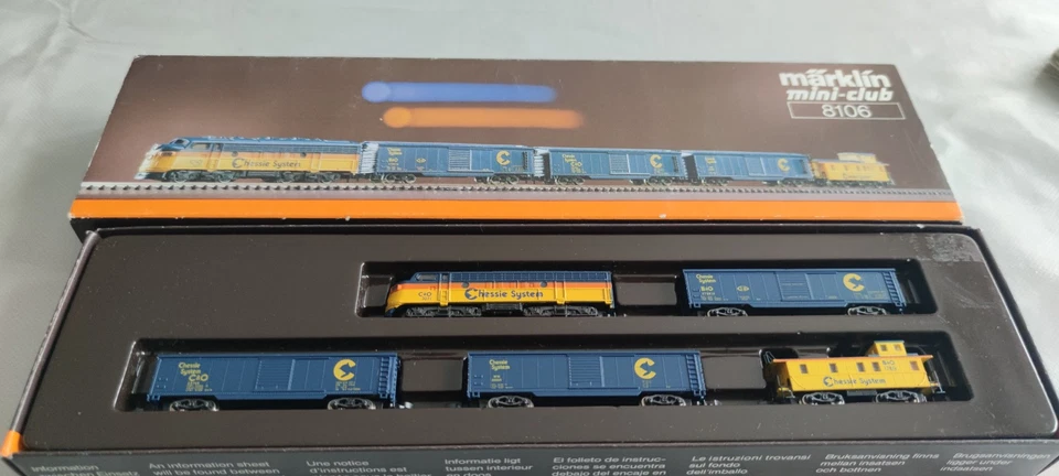 *Märklin Mini Club Spur Z *8106*US C&O Güterzug Set *Chessie System *(OVP)(Ki.7)