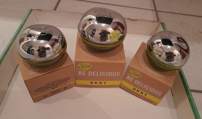 DKNY Be Delicious EdP 100ml 50ml 3x Parfum Leerflakon Flacon leer Deko Sammler