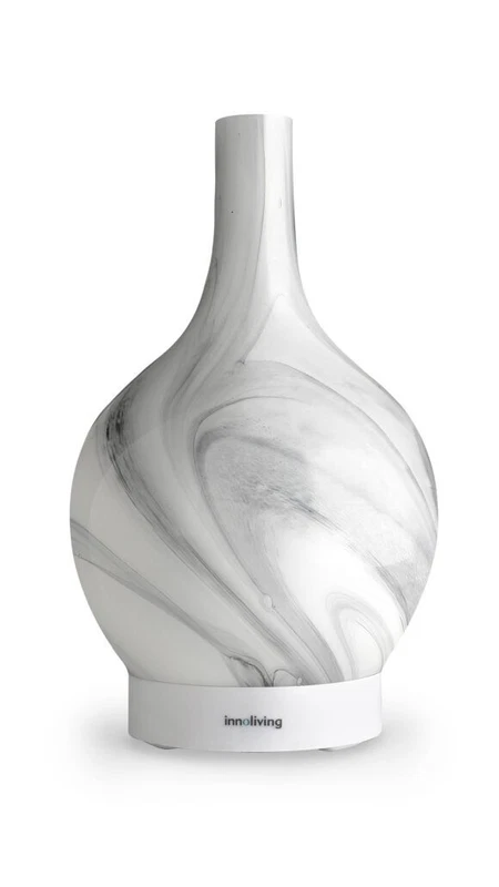 Diffusore di Aromi Oli Essenziali a Ultrasuoni in Vetro Bianco 150 ml con Luce, fotografia 7 di 8