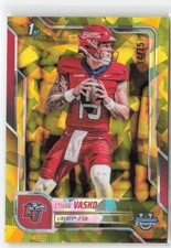 Ethan Vasko 2025 Bowman University Chrome Sapphire Yellow #/75 #36 Liberty