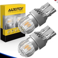 Rear Turn Signal Light Bulbs Blinker Amber Anti Hyper Flash AUXITO 7444 7443 LED