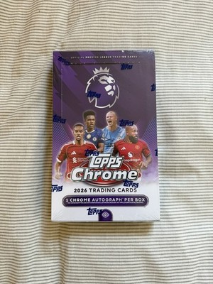 2026 Premier League Topps Chrome Hobby Box Factory Sealed Brandneu