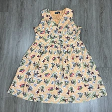 ModCloth Annie Get Your Fun Cutout Western Cowboy Fit and Flare Dress 1X