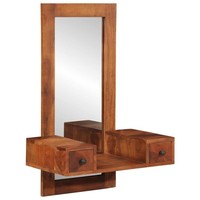 Wandspiegel Mit Schubladen 60X33X90 Cm Massivholz Akazie