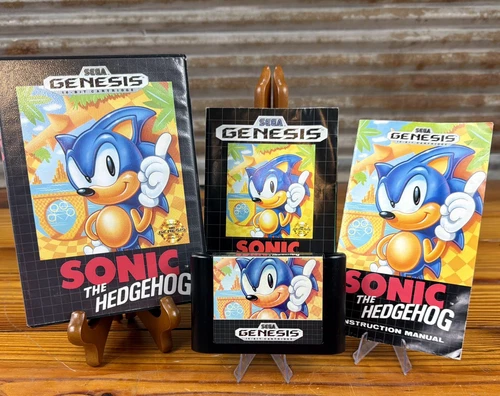 Sonic the Hedgehog (Sega Genesis, 1991) Authentic Game Cartridge Complete TESTED