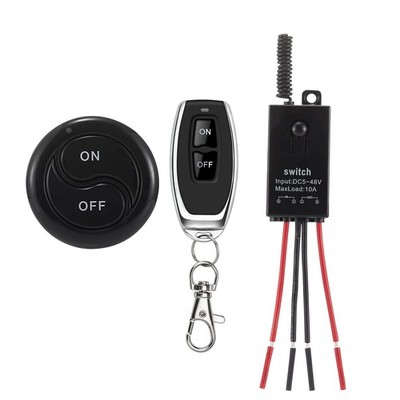 Mini Wireless Switch 12V,5V/12V/48V/10A Relay Remote Switch for Lights,328FT ...