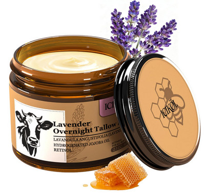 Grass Fed Beef Tallow Balm Men  women Face Moisturizer Beard Balm Manuka Honey