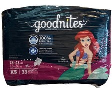 Goodnites Girls' Disposable Nighttime Underwear Disney Princess -Size XS - 99ct