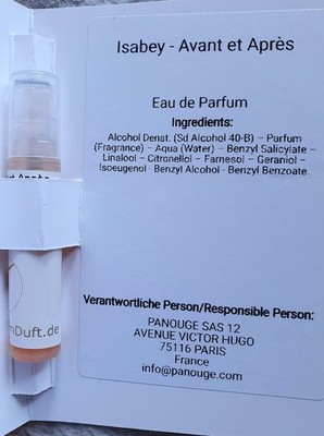 Damenparfüm Isabey - Avant et Aprés - Eau de Parfum 2 ml - Nischenduft