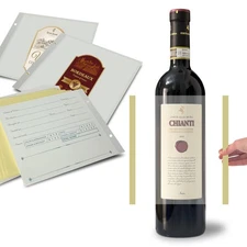 12 Pack Wine Bottle Label Remover Kit with Self-Adhesive Laminating Sheets