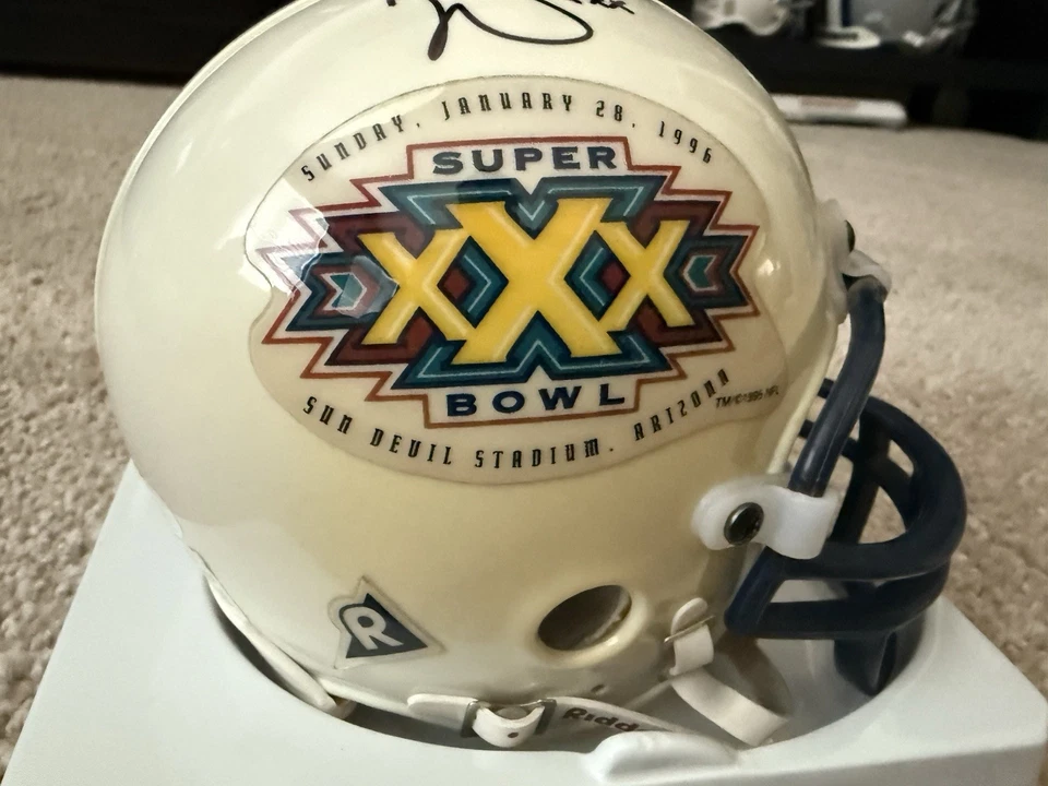 Mini Casco Firmado por Kevin Williams Super Bowl XXX 30 Autografiado Cowboys JSA Foto 2 de 4