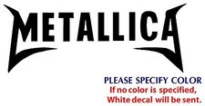 METALLICA 2 Metal Graphic Die Cut decal sticker Car Truck Boat Window 12"