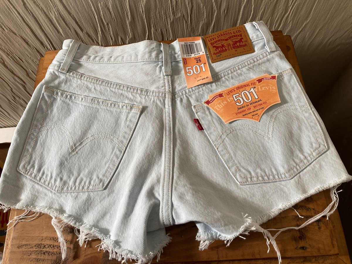 ＹＵＵＵ Levis 501 Women's Shorts 25 Original Fit Denim Distress Jean