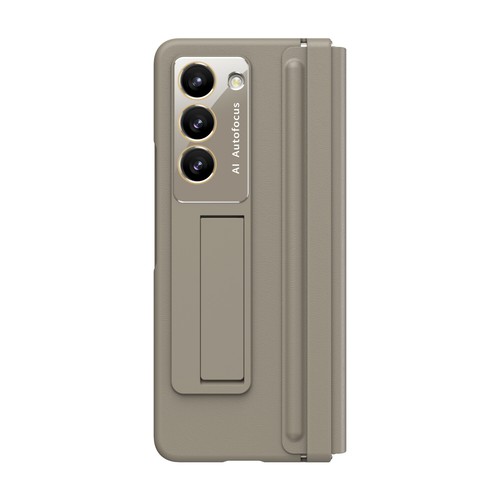 Leather Hinge Case with Glass Screen Kickstand For Samsung Galaxy Z Fold 5 4 3 2 - Picture 40 of 59