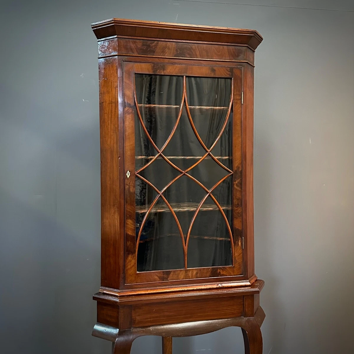 Mahogany corner china sale cabinet