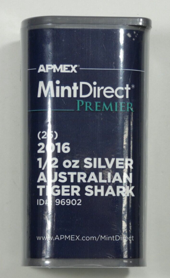 Sealed Roll of 25 Pcs 2016 Australian Tiger Shark .999 Siver Coins