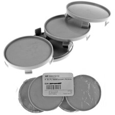 4X 68 mm Nabenkappen Felgen Nabendeckel Radnaben Grau Gewölbt für BMW Felgen