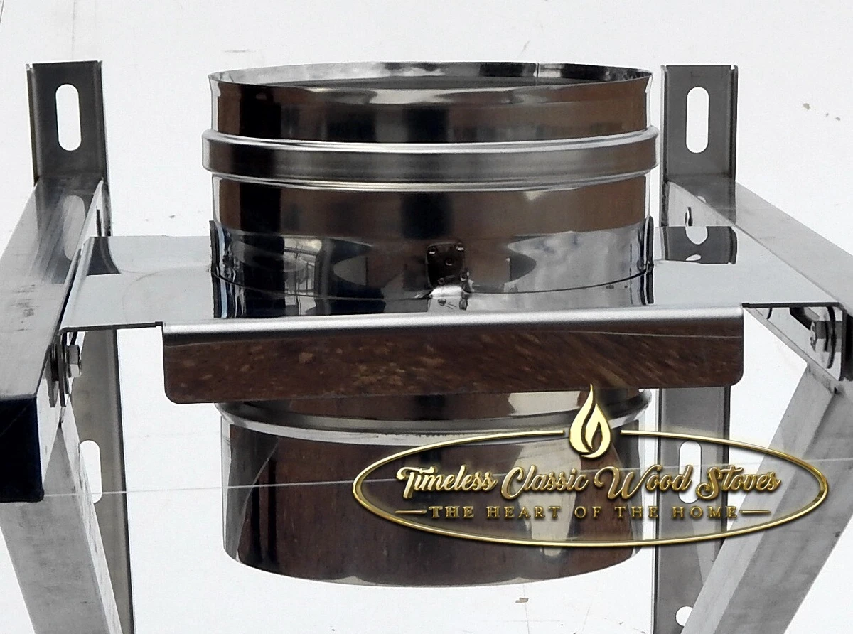 Flue Wall support Plate stainless steel wood stove combustion heater 6  (150mm) | eBay