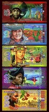 SET Equatorial Territories, 5;10;20;50;100 E. Francs, 2014-2015 POLYMER, F