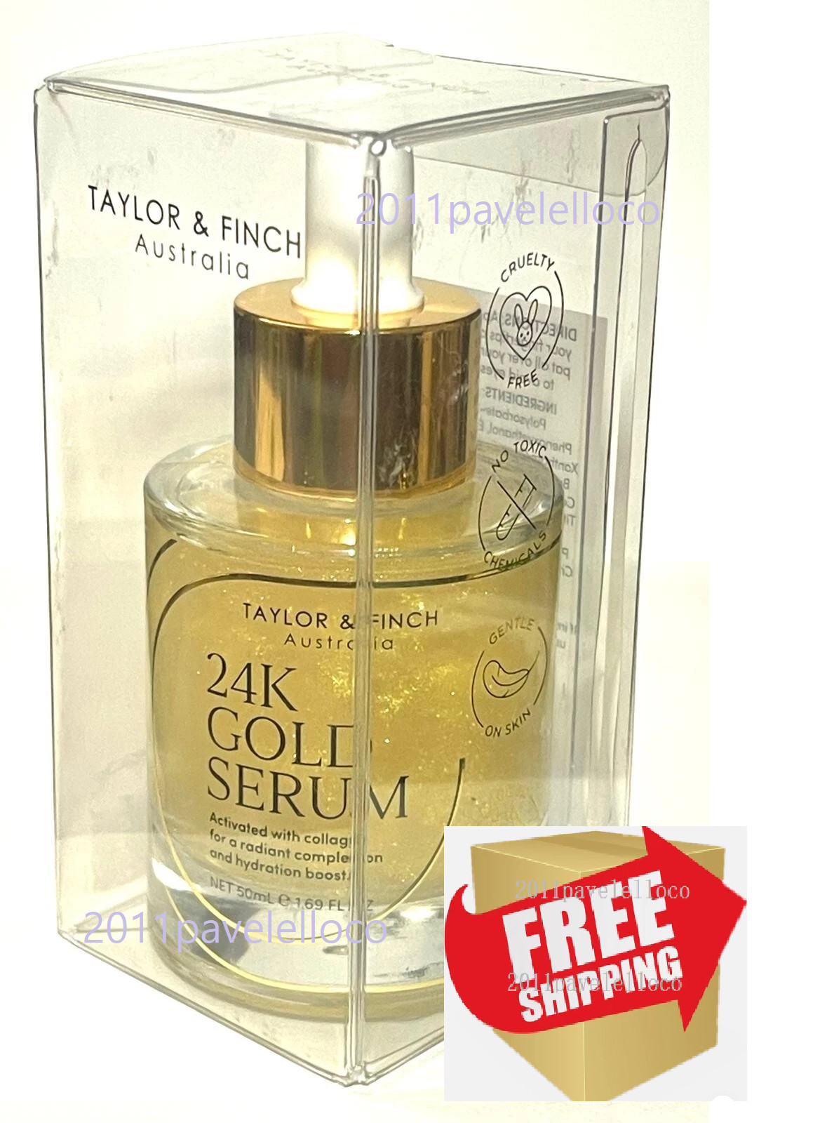 Taylor & Finch Australia 24K Gold Serum Activated with Collagen for a radiant co