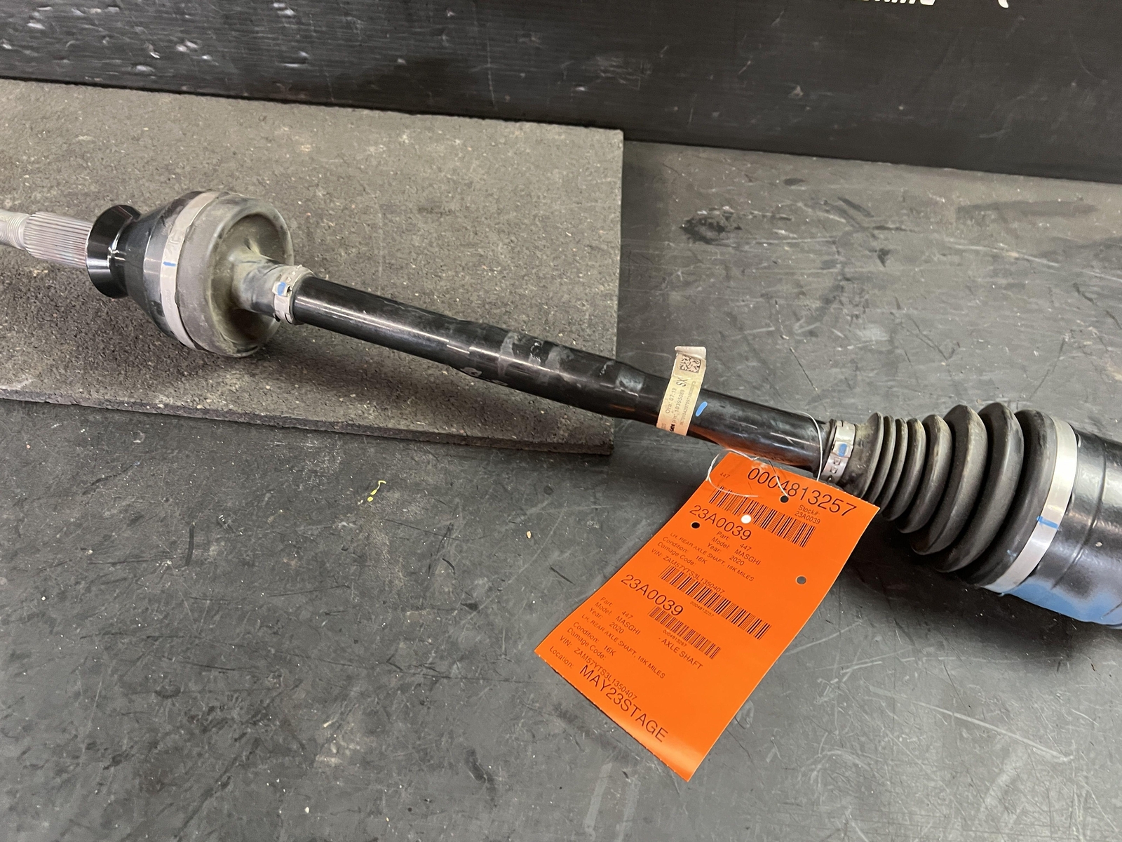 17-20 MASERATI GHIBLI REAR DRIVER LEFT AXLE SHAFT 16K MILES GRANSPORT SQ4