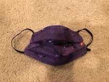 Purple Disney Nightmare christmas NBC print handmade cotton face mask reversible