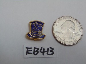 VINTAGE DEMOLAY MASONIC PIN HATS OFF AWARD TIE TACK SERVICE AWARD JEWELRY