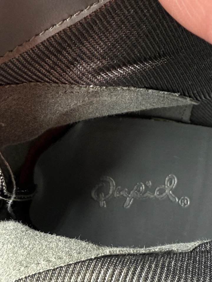 Qupid Ankle Boots - Faux Suede & Studded - Tucker Grey Size 8 with 4” Heel - Image 4 of 4