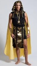 NEW King Of Egypt Costume Mens Medium Halloween Role Play MSRP $56 Missing Items