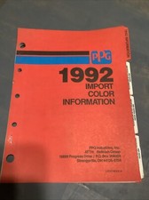 1992 Ppg Corporate Paint Chip Color Chart Import Car
