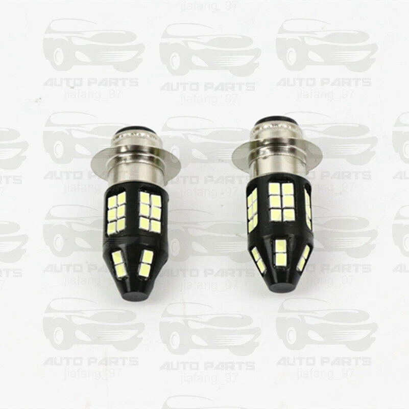 Kit de faros LED H6 6000K bombillas blancas para Kawasaki Prairie 300 400 1999-2002 Foto 2 de 4