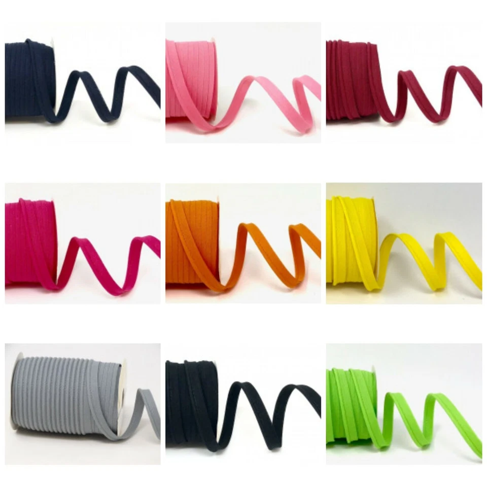 BYESTA Rolle 10 mm breit geflanscht Rohrborte, Rohrkordel, Farbwahl