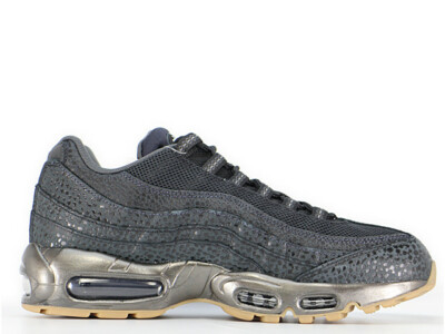 Nike Air Max 95 Premium SAFARI Triple Black Gum 807443-002 Men's