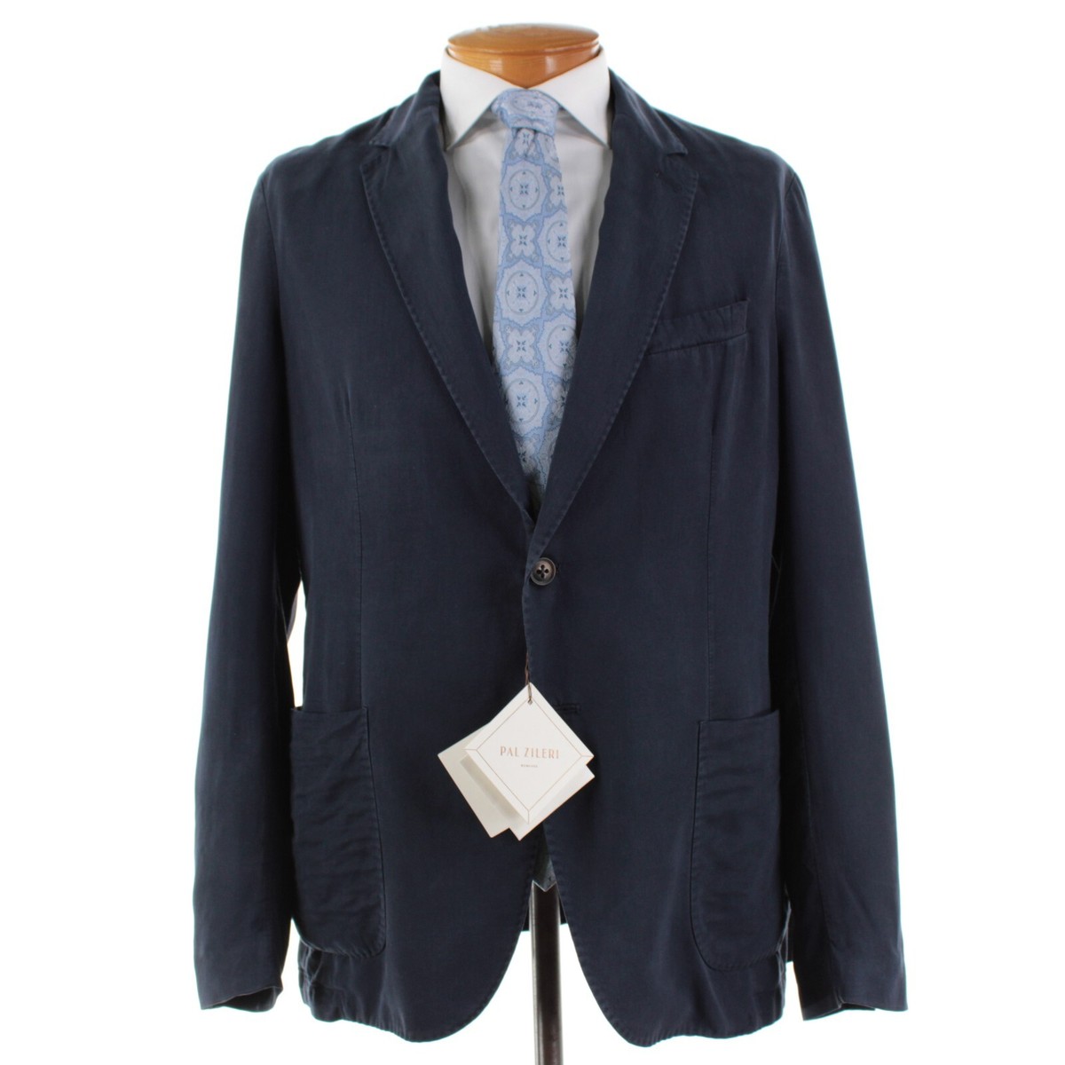 Pal Zileri NWT Lyocell Sport Coat Size 56 (46 US) In Solid Navy