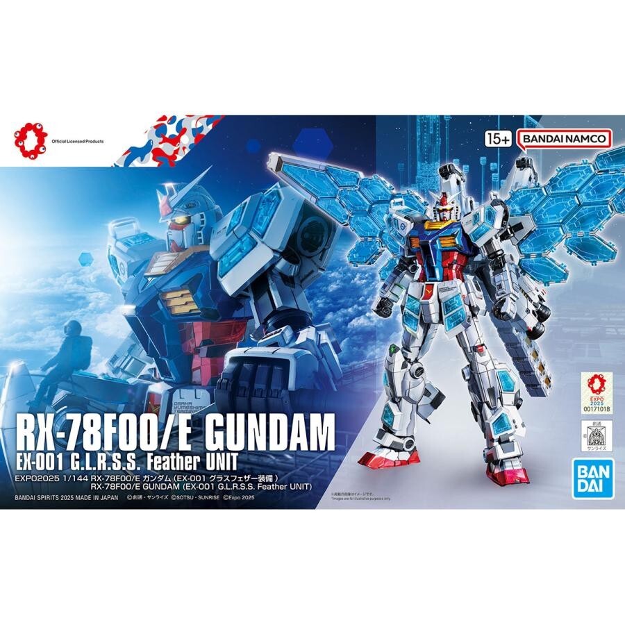 EXPO2025 BANDAI 超合金 RX-78F00/E GUNDAM Gundam RX-78F00/E EX-001 Glass Feather 1/144 EXPO 2025 Japan