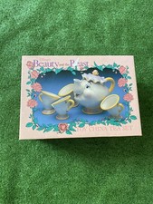 Disney's Beauty and the Beast Toy China Tea Set vintage with box 