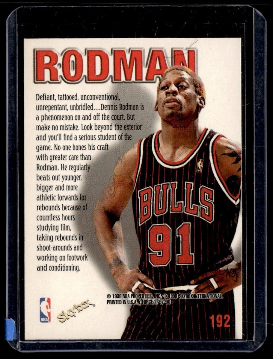 1997-98 Skybox Z-Force Dennis Rodman Zupermen #192 Chicago Bulls