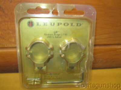 Leupold Quick Release 1 Inch Medium Rings .770 Silver No 49975