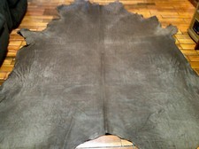 BR619 Leather Cow Hide Cowhide Skin Upholstery Craft Fabric Distressed Brown