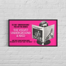 VELVET UNDERGROUND & NICO &lsquo;Produced by Andy Warhol&rsquo; 1967 Verve Promo Poster