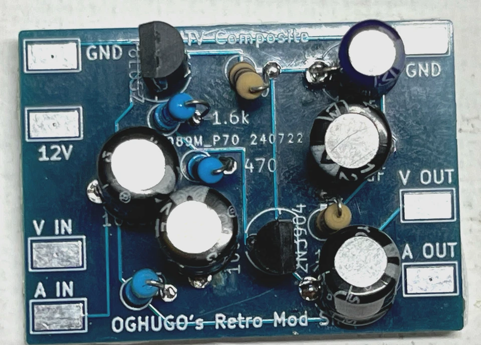 Intellivision II / 2 placa mod de video compuesto y panel posterior SIN CORTE / SIN TALADRO Foto 3 de 4