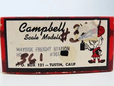 HO 1/87 Scale Campbell Scale Models Kit 361 Wayside Freight Station